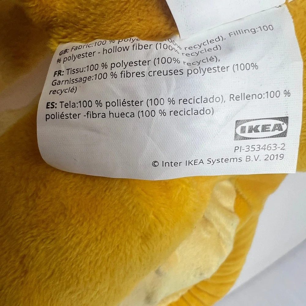 IKEA BLAVINGAD Octopus Plush‎ 20 Inch Yellow Stuffed Animal Soft Stuffed Toy